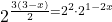 2^{\frac{3(3-x)}{2}=2^2 \cdot 2^{1-2x}