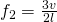 f_2 = \frac{3v}{2l}