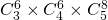 C^6_3 \times C^6_4 \times C^8_5