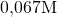 0{,}067\space\text{M}