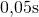 0{,}05\space\text{s}