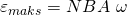 \varepsilon_{maks}=NBA\text{ }\omega