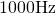 1000 \space\text{Hz}