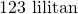 123\text{ lilitan}