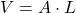 V = A \cdot L